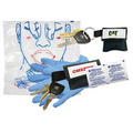 CPR Barrier Key Ring w/ Mask & Non-Latex Gloves